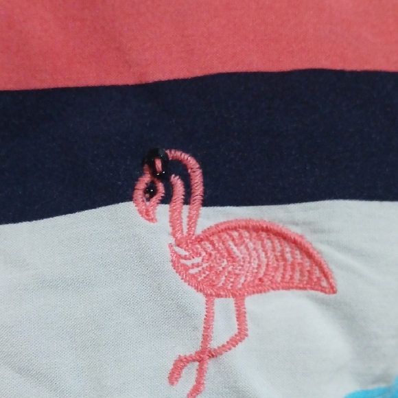 crown & ivy Curvy Off-Shoulder Striped Blouse - Blue, Pink, Black, Sz 3X New - Picture 5 of 14